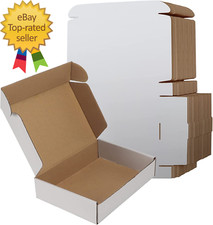 9X6X2 Shipping Boxes Set of 50, White Small Corrugated Cardboard Box, Mailer Box