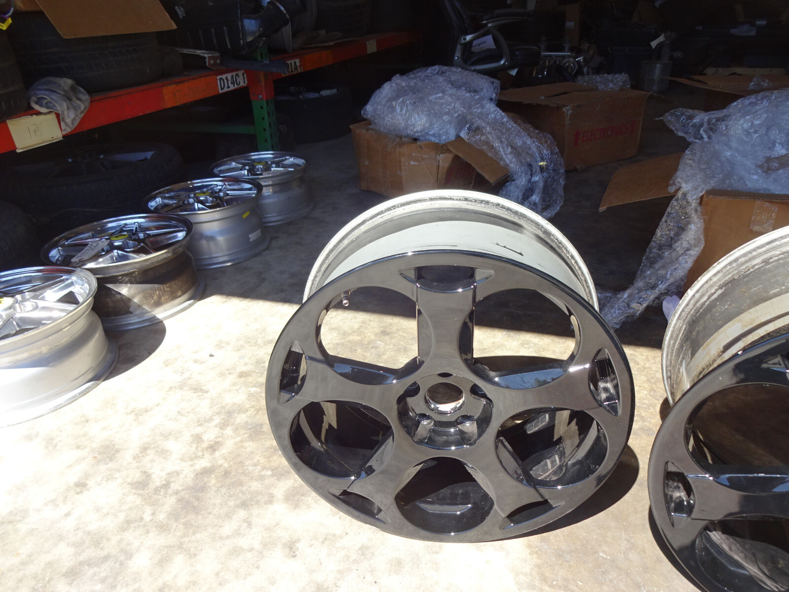 Lamborghini Gallardo Front & Rear Wheel Set 19 Inch Shiny Black -400601025