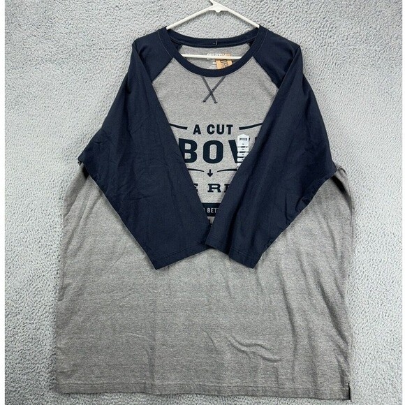 Duluth Trading Co. Longtail T T-Shirt Mens 2XL Grey 3-Quarter Sleeve Tee NEW A1 image 3