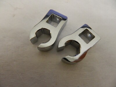 PROTO 7/16  6 Point 3/8  Drive Chrome Flare Nut Crowfoot Wrench 2pcs J4914HFL