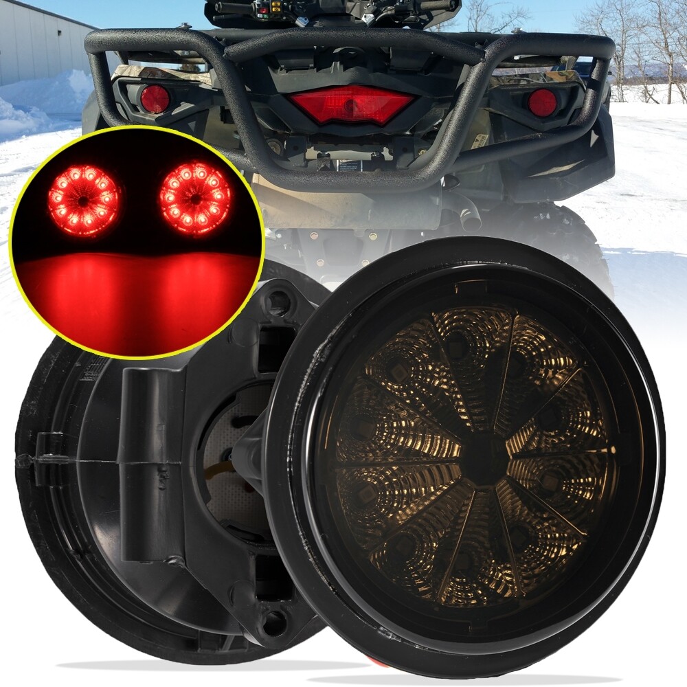 2x Smoked Lens LED Tail Lights for Can- Am Renegade Outlander