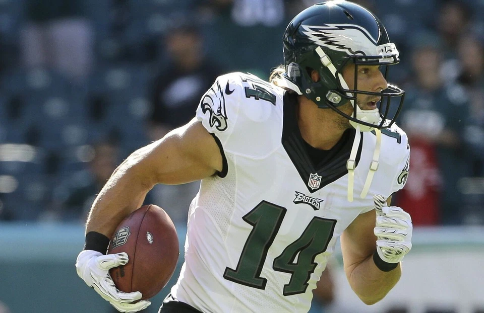 Casco autografiado/firmado RILEY COOPER Philadelphia Eagles tamaño completo F/S certificado de autenticidad JSA Foto 3 de 4