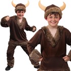 CHILDS VIKING COSTUME WITH HELMET SAXON WARRIOR BOOK WEEK FANCY DRESS OUTFIT
