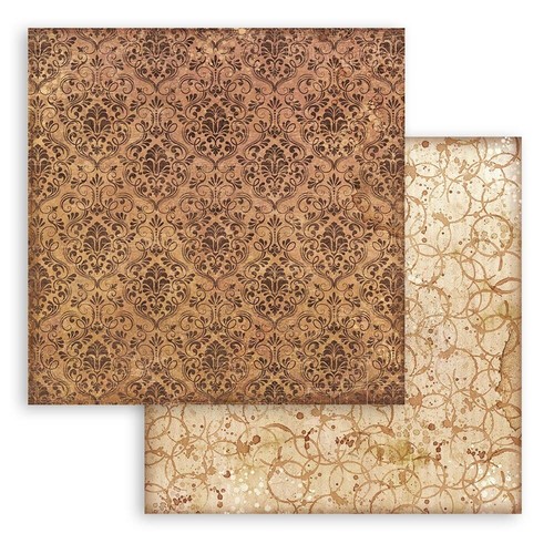 FONDOS DE CAFÉ Y CHOCOLATE Stamperia - Papel de doble cara de 8x8 pulgadas 10 hojas - Imagen 12 de 14