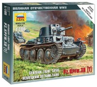 German 38T Tank 1:100 Kunststoff Modell Kit Zvezda