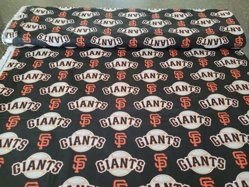 15" San Francisco Giants Baseball Fabric Traditions 56" Wide on Black MLB - Picture 3 of 3