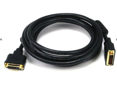 DVI-D Male to DVI-D Female Dual Link 28AWG Cable  10 ft.
