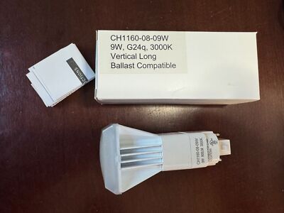 9 Watt LED PLC Replacement Lamp Model: CH1160-08-09W G24q Base 3000K