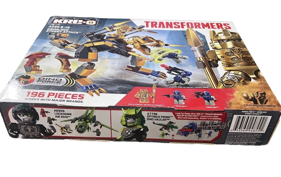 Kre-O Transformers Grimlock Street Attack  Gold Optimus Prime Kreo A6955 **NEW** - Image 2 of 4
