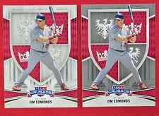 2024 Panini Crusade JIM EDMONDS #175 Base + #175 Silver SP Parallel Cardinals