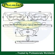 Premier set pastiglie freno posteriori si adatta a Chrysler Voyager Jeep Cherokee + altri modelli
