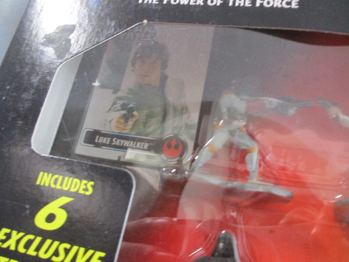 STAR WARS POWER OF THE FORCE 6 DIECAST METAL FIGURES & 6 EXCLUSIVE