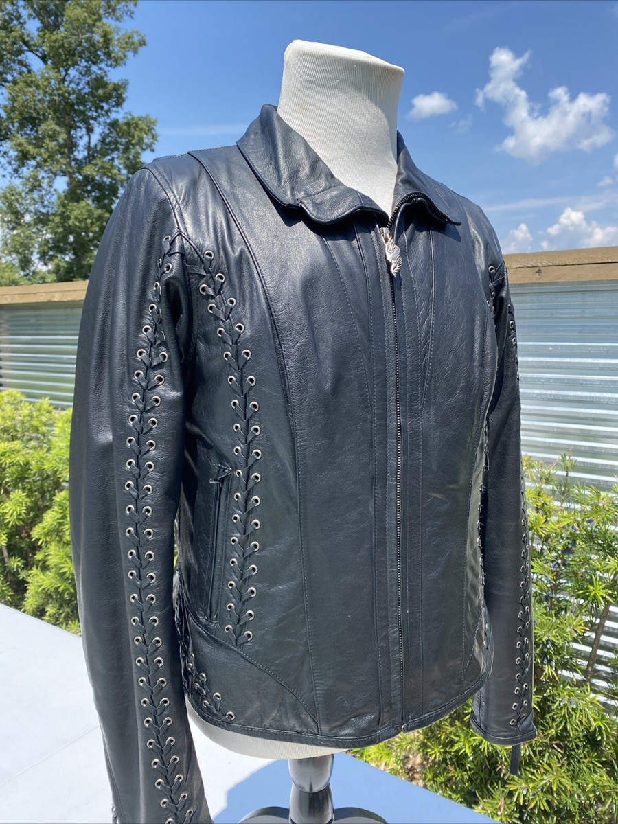 Harley Davidson Women GYPSY ROAD Leather Jacket Large w