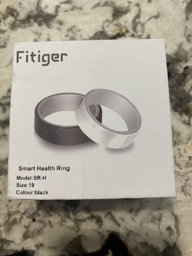 Fitiger Smart Health Fitness Tracker Ring Model: SR-H Size: 19 - BLACK - Picture 1 of 7