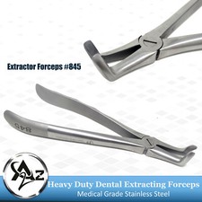 GERMAN ROOT TIP DENTAL EXTRACTING FORCEPS 845 BEAK SERRATED ORTHODONTIC TOOL