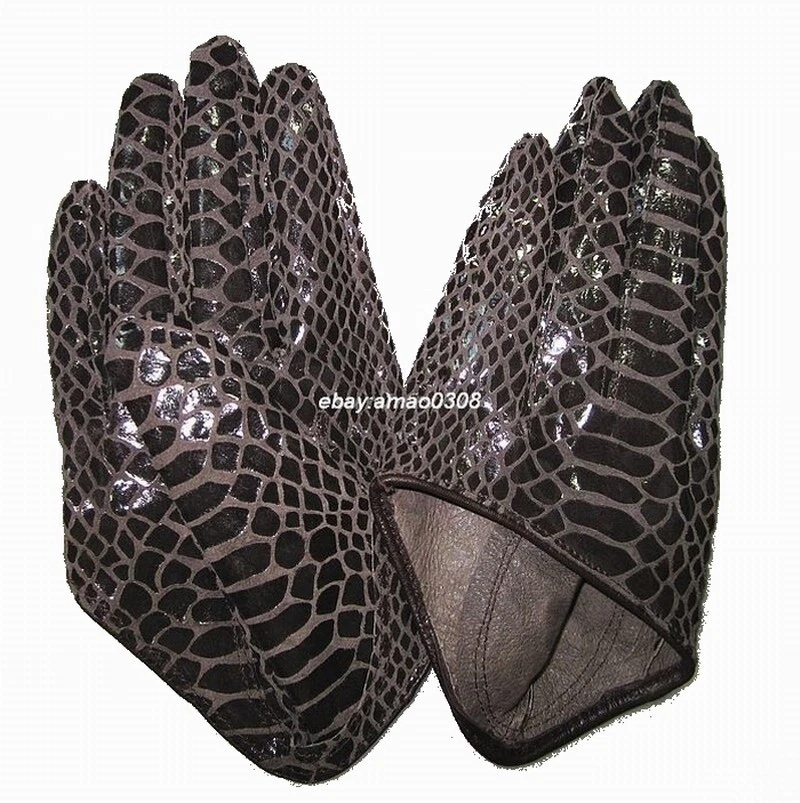 Nuevos guantes de conducción (City Desires) para mujer de cuero de cabra real con palma-media Foto 3 de 4