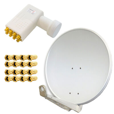 PremiumX DELUXE85 Sat Anlage 85cm Digital Spiegel Schüssel Octo LNB 8 Teilnehmer
