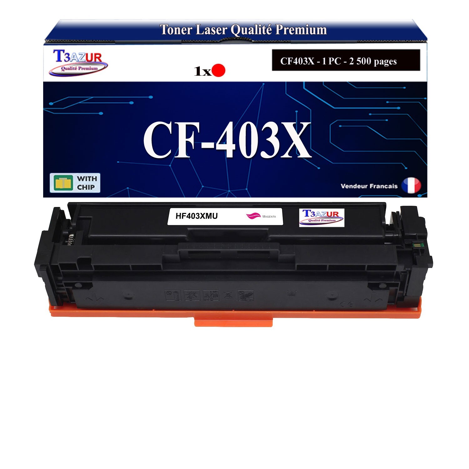 Toner magenta CF403X compatible HP Color LaserJet Pro M252dw