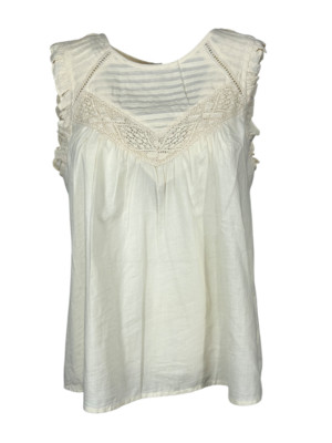 MD M STUDIO Women's Ivory Flared Button Down Blouse Back 2.61.065.06