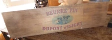 Rare wooden sign advertising fine butter Dupont d'Isigny 1900