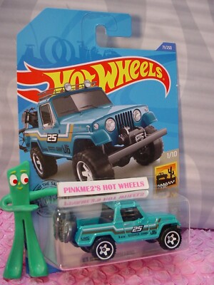 2020 i Hot Wheels 67 JEEPSTER COMMANDO #71 Teal;motorcycle BAJA BLAZERS CASE C/D