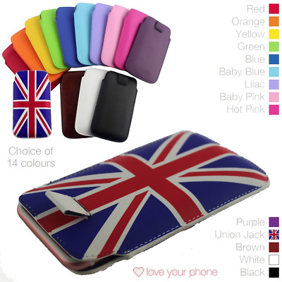 Qualität Top Schutz Slide in Slim Pull Tab Tasche Handyhülle Union Jack