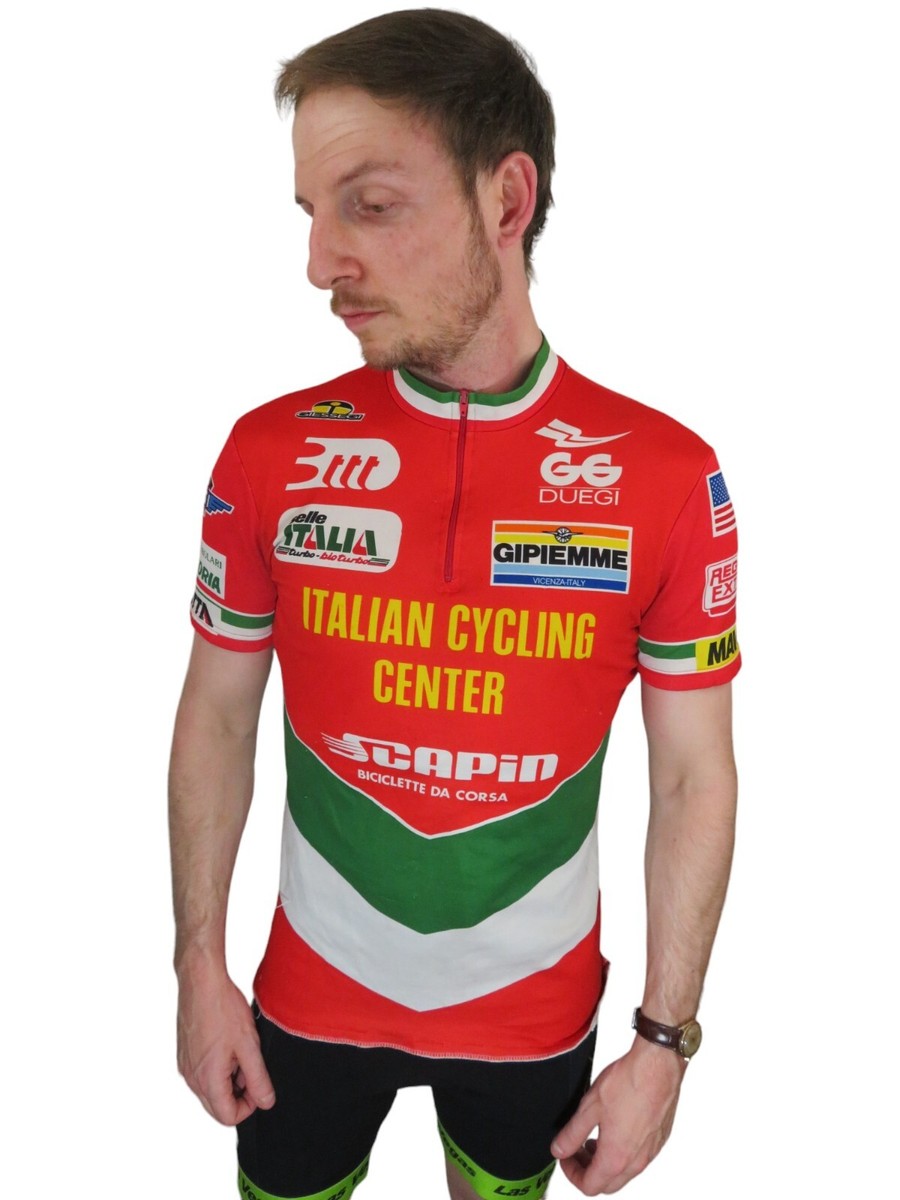 【希少イタリア製】80-90s Giessegi ヴィンテージ サイクルジャージ Vintage 80s 90s Italian Cycling Center Team Cycling Jersey Adult