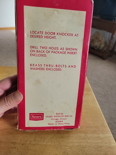 Vintage UNUSED Sears Craftsman 9-5751 Traditional Solid Brass Door Knocker . - Picture 8 of 9