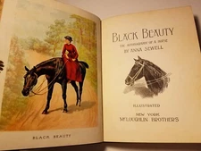 c. 1890 BLACK BEAUTY by ANNA SEWELL HORSE AUTOBIOGRAPHY ANIMAL RIGHTS SENTIMENT