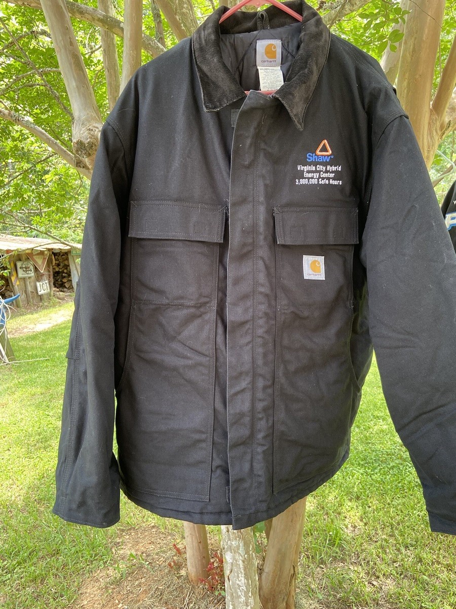 Carhartt Arctic Jacket Men's XXL Black Duck Canvas Coat Quilted