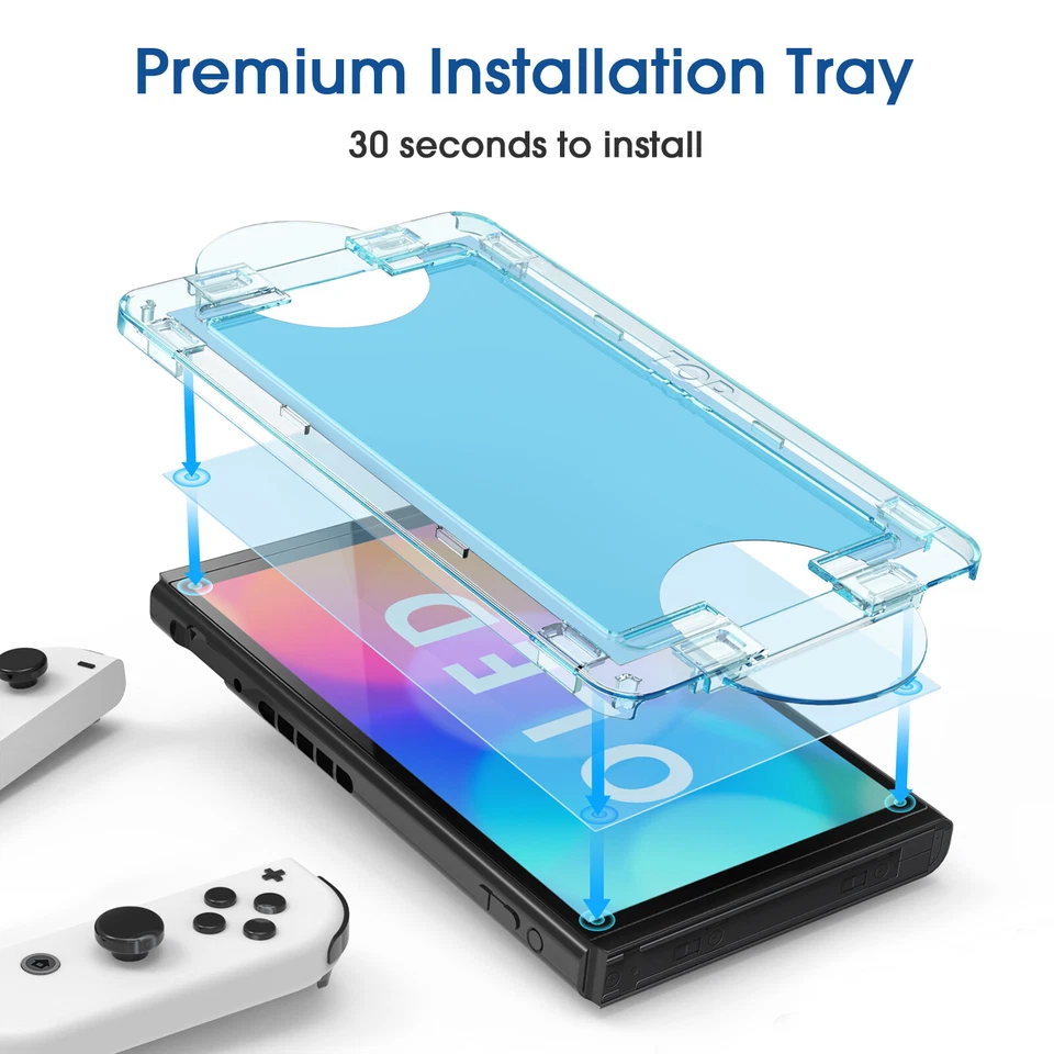 (2pack) amFilm Nintendo Switch OLED OneTouch Glass Screen Protector (2021) - Image 2 of 4