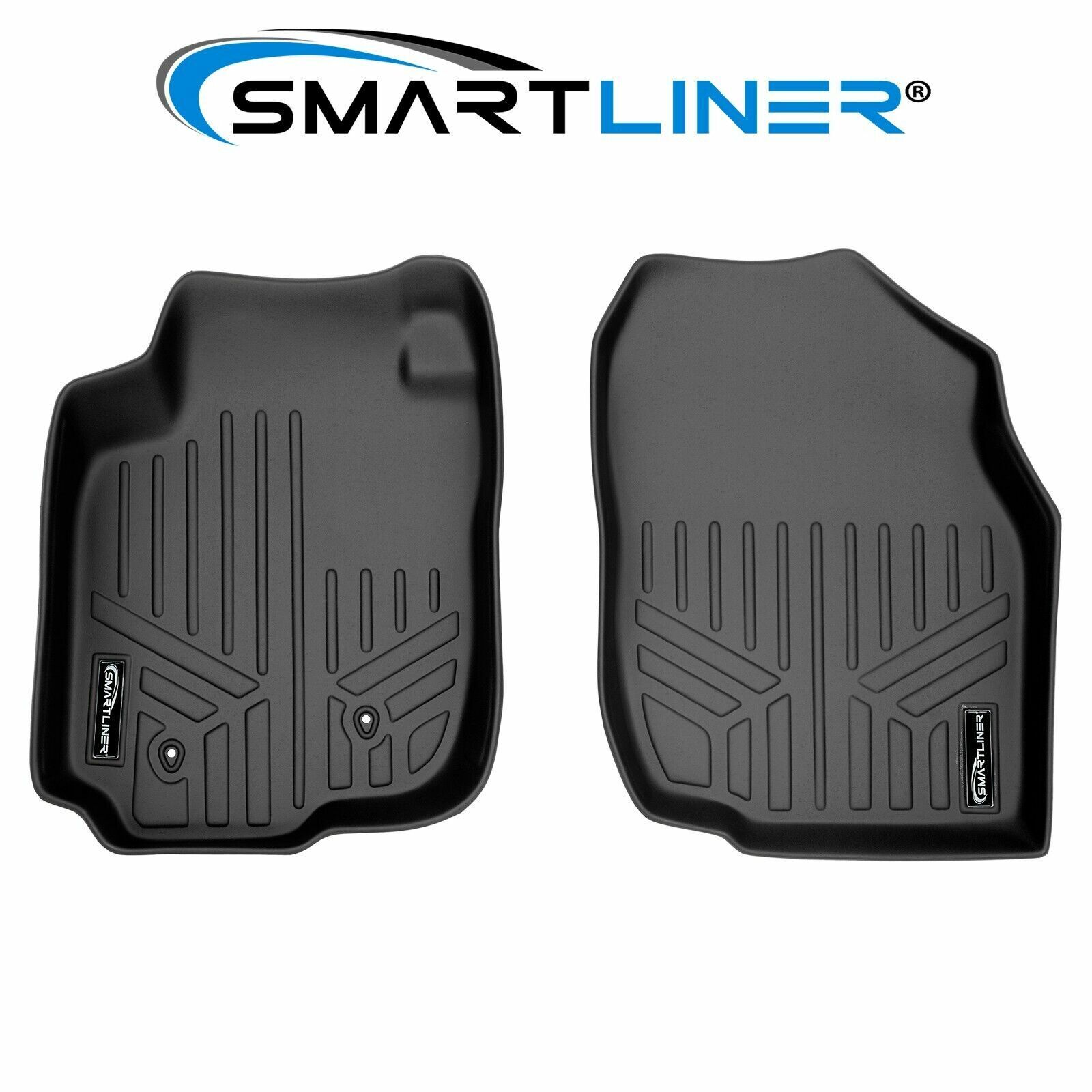 SMARTLINER Custom Fit Floor Mats 1st Row Liner Black for 2006-2012 Toyota RAV4
