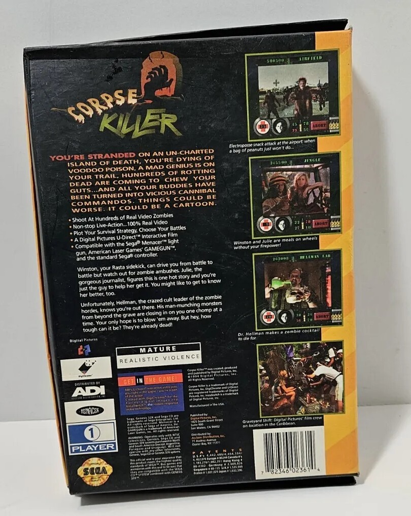 Corpse Killer Sega 32X CD W/Booklet 782346023614| eBay