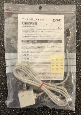 SMC ZSE40A(F)/ISE40A Digital Pressure Switch MPa/PSI Range with Cable & Manual