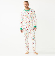 Men's LC Lauren Conrad Jammies For Families Holiday Village Pajama Set XL NEW