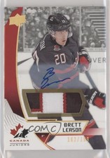 2019 Upper Deck Team Canada Juniors Premium Swatch /199 Brett Leason Auto 12ar