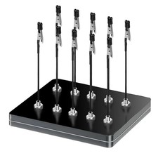 Magnetic Helping Hands for Soldering with 10 Flexible Magnetic Clips - Black