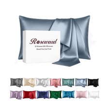 Premium Natural Mulberry Silk Pillowcase for Hair and Skin Made in USA, 22 Mo...
