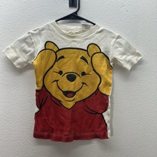 Vintage Disney 90's Winnie The Pooh Big Face T shirt Y2K Kids Size 6 Small