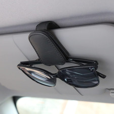Sunglasses Holders for Car Visor, Magnetic Leather Glasses Eyeglass Clip for Car
