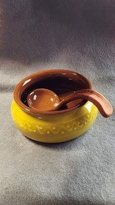 JUREKA! Treasures   Bobby Flay Plancha Salsa Bowl w/ Ladle   Portugal Ceramic