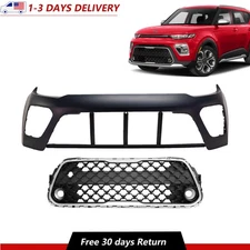 Front Bumper Cover + Grille For 2020-22 Kia Soul Korea Built KI1014105 KI1036151