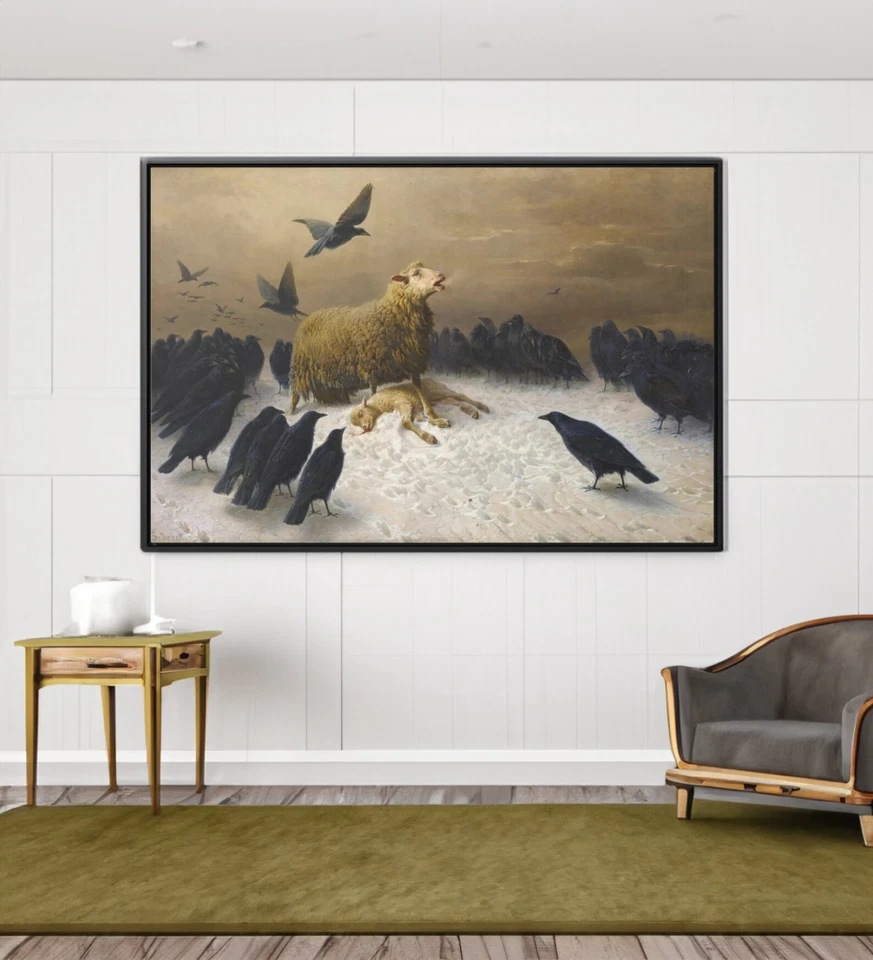 Arte de pared en lienzo/póster Anguish by August Friedrich Albrecht Schenck Foto 2 de 2