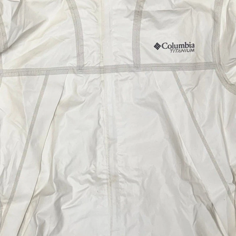 Columbia Men's Titanium OutDry Shell Rain Waterproof Jacket Size M White - Image 3 of 4