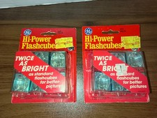2 Packs of GE hi-Power Flashcubes 6 Pack 12 Cubes Total NOS