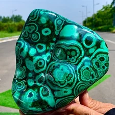 2.96LB Natural glossy Malachite transparent cluster rough mineral sample