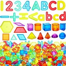 268 Pcs Transparent Letters and Numbers Translucent Light Table Manipulatives...