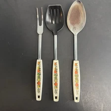 Vintage EKCO USA Utensil Set – Veggie Handles Spice of Life Style 3-Piece