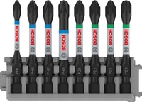 Bosch Pro Impact Schrauberbit-Set, PH1/PH2/PH3/PZ1/PZ2/PZ3, 55 Mm, 8-Tlg