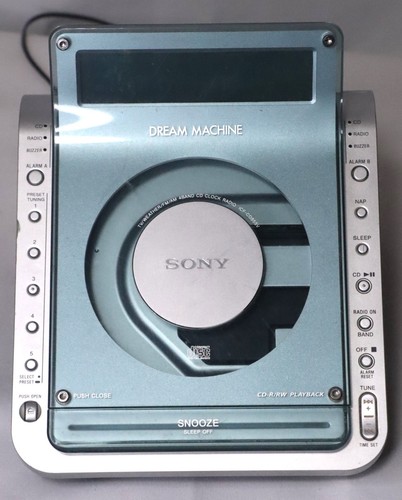 Sony Dream Machine Alarm Clock CD Player Radio ICF-CD855V - Tested. Great Sound